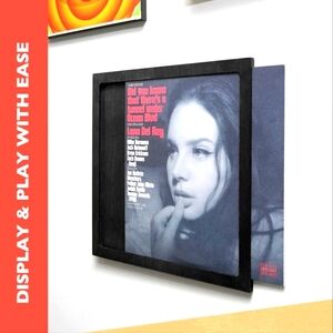 6pcs Black Vinyl Record Display Frame